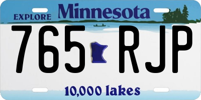 MN license plate 765RJP