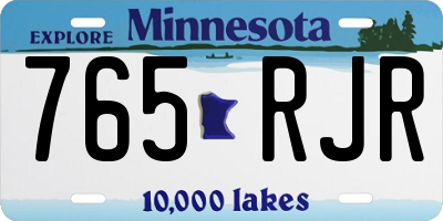 MN license plate 765RJR