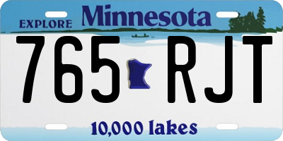 MN license plate 765RJT