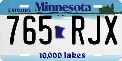 MN license plate 765RJX