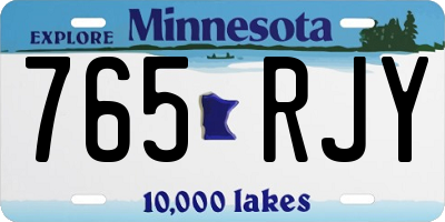 MN license plate 765RJY