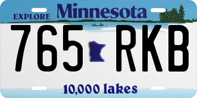 MN license plate 765RKB