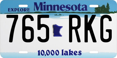 MN license plate 765RKG