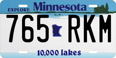 MN license plate 765RKM