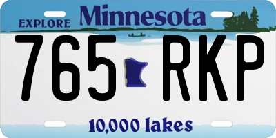 MN license plate 765RKP