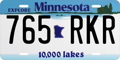 MN license plate 765RKR
