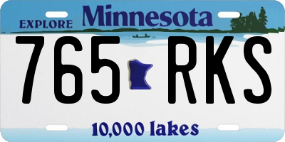 MN license plate 765RKS