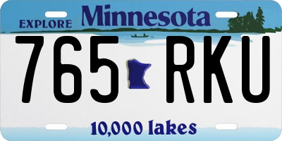 MN license plate 765RKU
