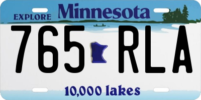 MN license plate 765RLA