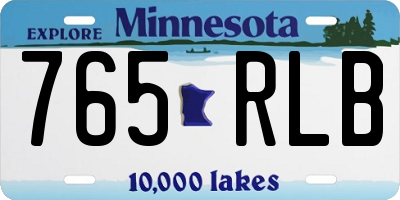 MN license plate 765RLB