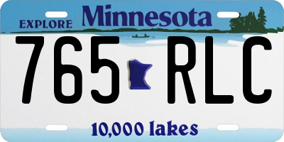 MN license plate 765RLC