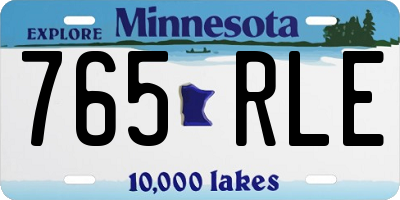 MN license plate 765RLE