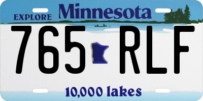 MN license plate 765RLF