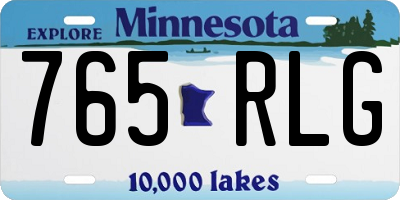 MN license plate 765RLG