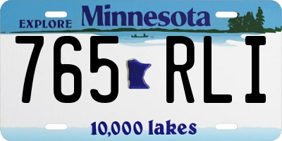 MN license plate 765RLI