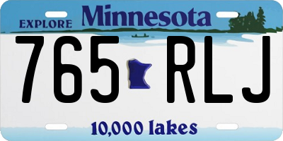 MN license plate 765RLJ