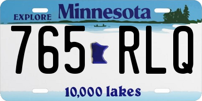 MN license plate 765RLQ