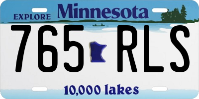 MN license plate 765RLS