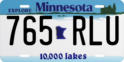 MN license plate 765RLU
