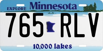 MN license plate 765RLV