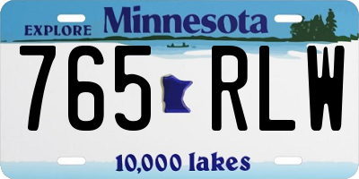 MN license plate 765RLW