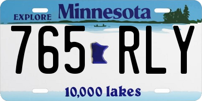 MN license plate 765RLY