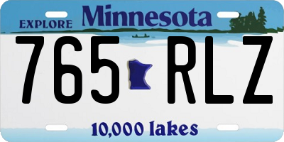 MN license plate 765RLZ