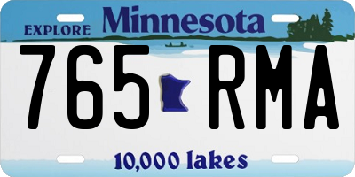 MN license plate 765RMA