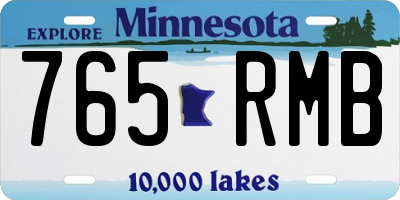 MN license plate 765RMB