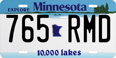 MN license plate 765RMD