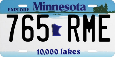MN license plate 765RME
