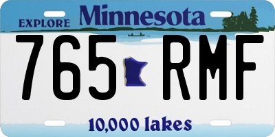 MN license plate 765RMF