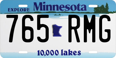 MN license plate 765RMG