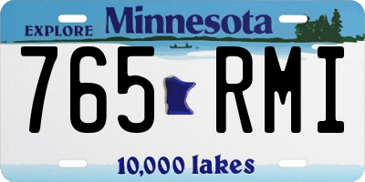 MN license plate 765RMI