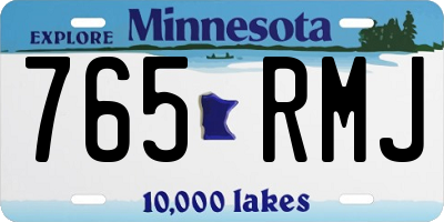 MN license plate 765RMJ