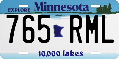 MN license plate 765RML