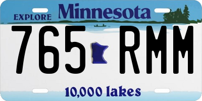 MN license plate 765RMM