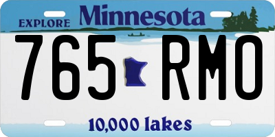 MN license plate 765RMO