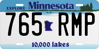 MN license plate 765RMP