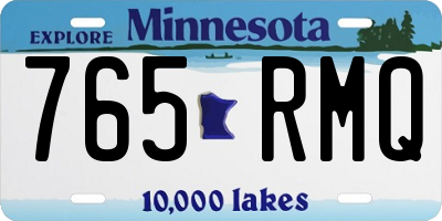 MN license plate 765RMQ
