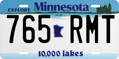 MN license plate 765RMT
