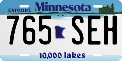 MN license plate 765SEH