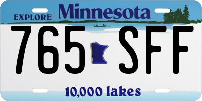 MN license plate 765SFF