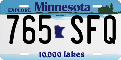 MN license plate 765SFQ