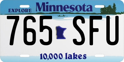 MN license plate 765SFU