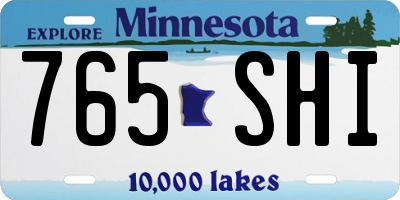 MN license plate 765SHI
