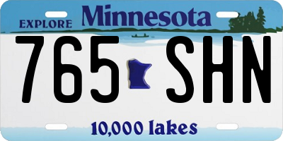 MN license plate 765SHN