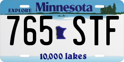 MN license plate 765STF