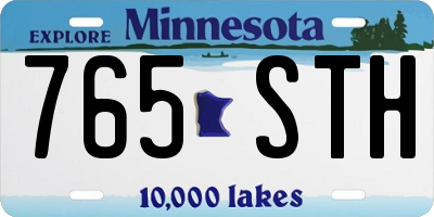 MN license plate 765STH