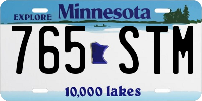 MN license plate 765STM